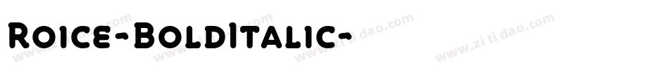 Roice-BoldItalic字体转换