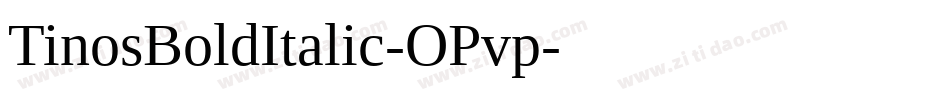 TinosBoldItalic-OPvp字体转换