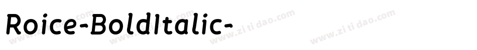 Roice-BoldItalic字体转换
