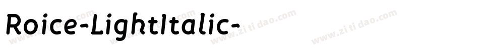 Roice-LightItalic字体转换