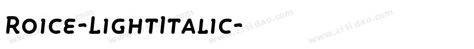 Roice-LightItalic字体转换