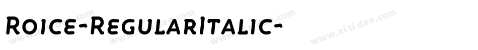 Roice-RegularItalic字体转换