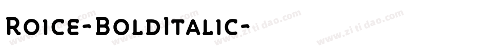 Roice-BoldItalic字体转换