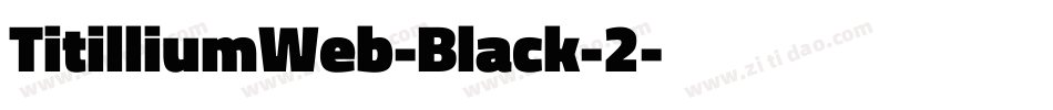 TitilliumWeb-Black-2字体转换