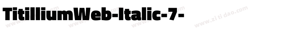 TitilliumWeb-Italic-7字体转换