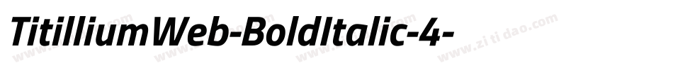TitilliumWeb-BoldItalic-4字体转换