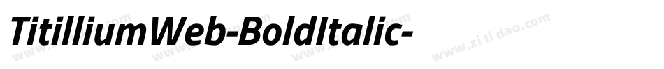 TitilliumWeb-BoldItalic字体转换