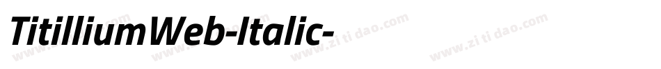 TitilliumWeb-Italic字体转换
