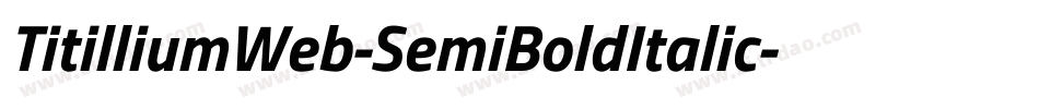 TitilliumWeb-SemiBoldItalic字体转换