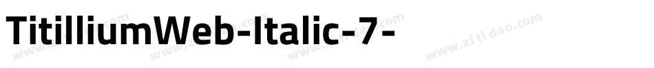 TitilliumWeb-Italic-7字体转换