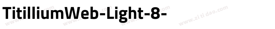 TitilliumWeb-Light-8字体转换