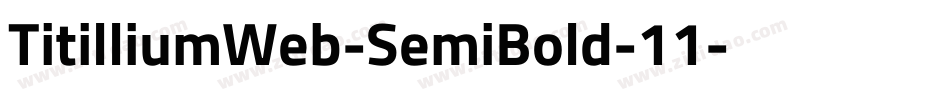 TitilliumWeb-SemiBold-11字体转换