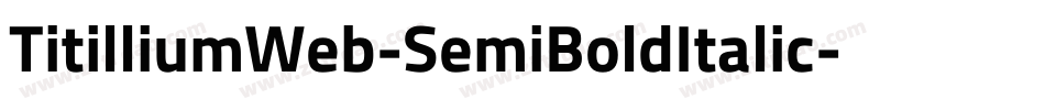TitilliumWeb-SemiBoldItalic字体转换