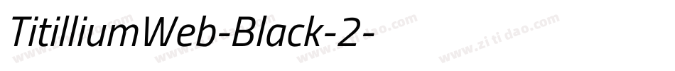 TitilliumWeb-Black-2字体转换
