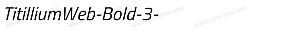 TitilliumWeb-Bold-3字体转换