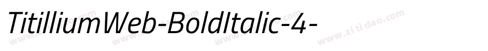 TitilliumWeb-BoldItalic-4字体转换