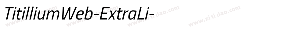 TitilliumWeb-ExtraLi字体转换