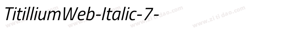 TitilliumWeb-Italic-7字体转换