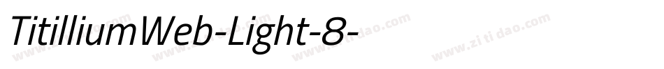 TitilliumWeb-Light-8字体转换