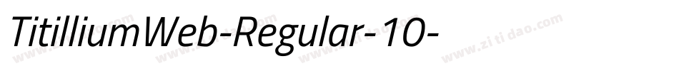 TitilliumWeb-Regular-10字体转换