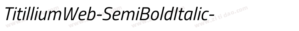 TitilliumWeb-SemiBoldItalic字体转换