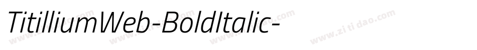 TitilliumWeb-BoldItalic字体转换