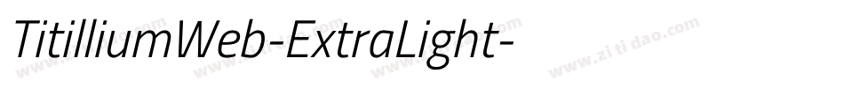 TitilliumWeb-ExtraLight字体转换
