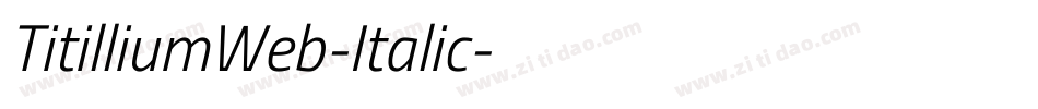 TitilliumWeb-Italic字体转换