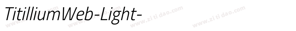 TitilliumWeb-Light字体转换