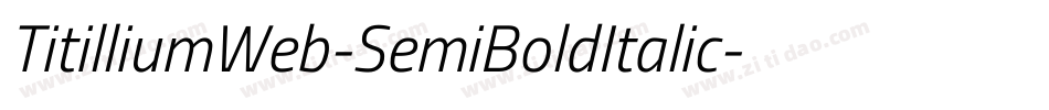 TitilliumWeb-SemiBoldItalic字体转换