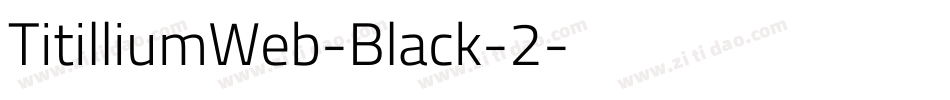 TitilliumWeb-Black-2字体转换