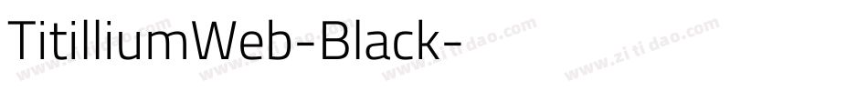 TitilliumWeb-Black字体转换
