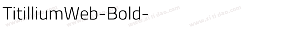 TitilliumWeb-Bold字体转换