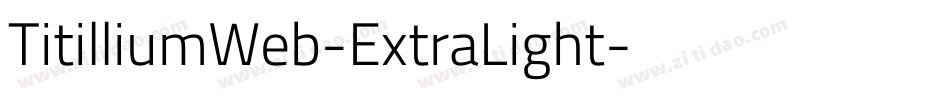 TitilliumWeb-ExtraLight字体转换