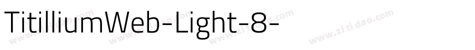 TitilliumWeb-Light-8字体转换