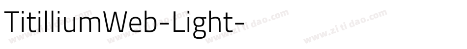 TitilliumWeb-Light字体转换