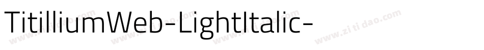 TitilliumWeb-LightItalic字体转换