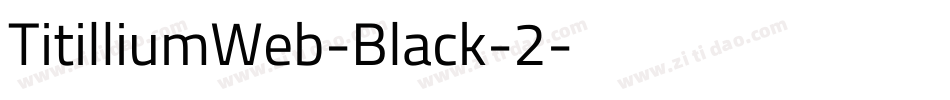 TitilliumWeb-Black-2字体转换