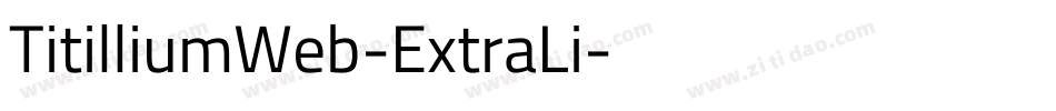 TitilliumWeb-ExtraLi字体转换