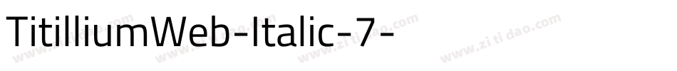 TitilliumWeb-Italic-7字体转换