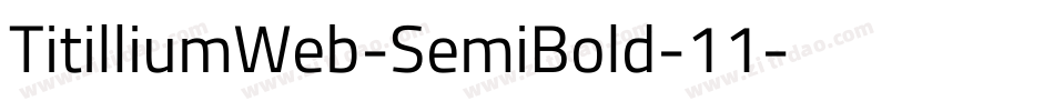 TitilliumWeb-SemiBold-11字体转换