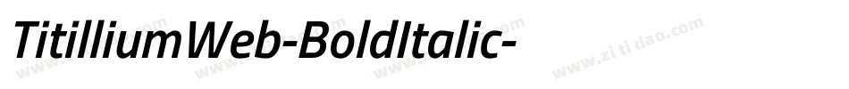 TitilliumWeb-BoldItalic字体转换