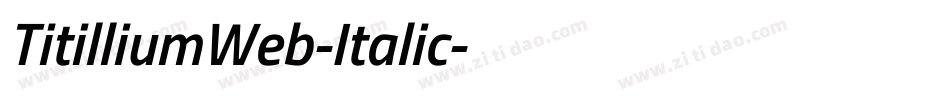 TitilliumWeb-Italic字体转换
