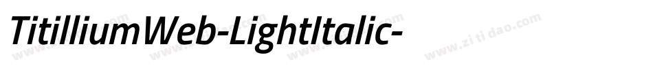TitilliumWeb-LightItalic字体转换