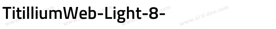 TitilliumWeb-Light-8字体转换