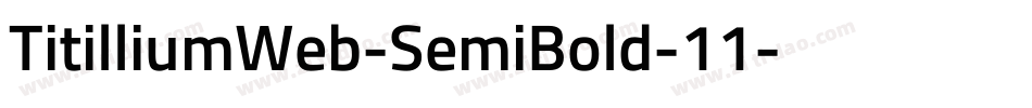 TitilliumWeb-SemiBold-11字体转换