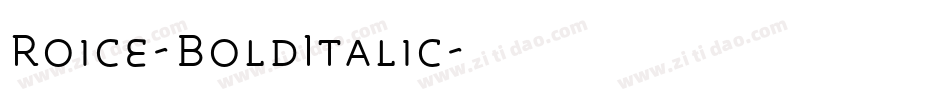 Roice-BoldItalic字体转换