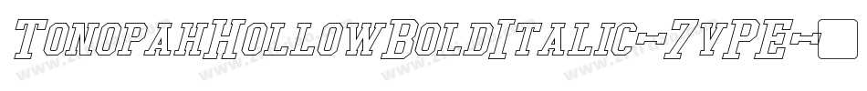 TonopahHollowBoldItalic-7vPE字体转换