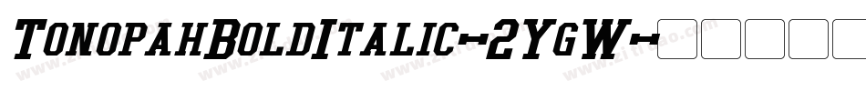 TonopahBoldItalic-2YgW字体转换 TonopahBoldItalic-2YgW字体转换