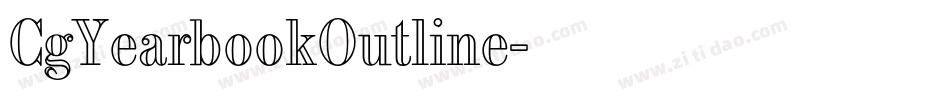 CgYearbookOutline字体转换